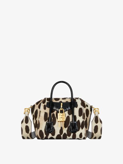 Givenchy Printed Calf Hair Antigona Lock Toy Handbag
