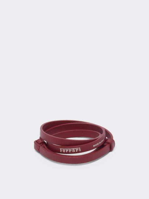 Ferrari Triple-wrap leather bracelet