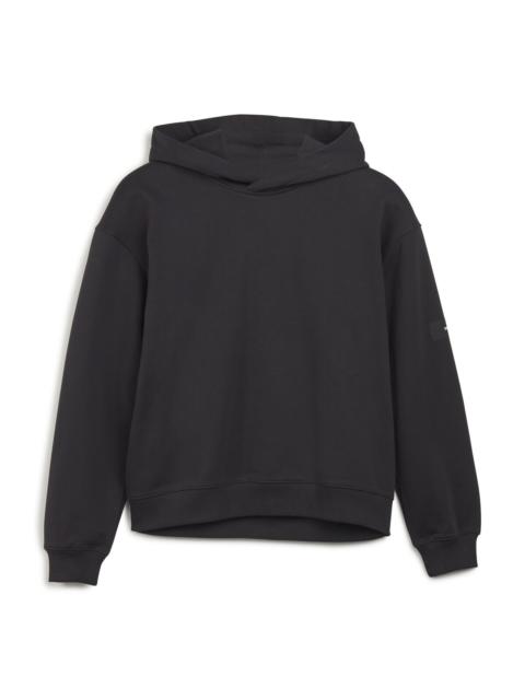 Y-3 Organic Cotton Terry Boxy Hoodie in Black