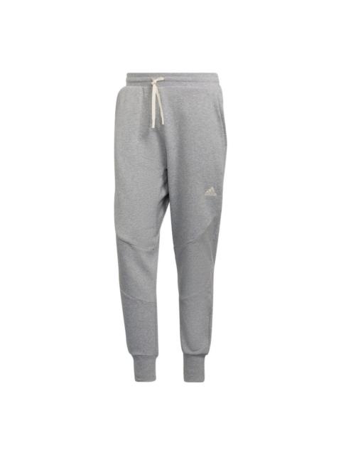 Men's adidas Solid Color Loose Casual Breathable Sports Pants/Trousers/Joggers Gray HB6585