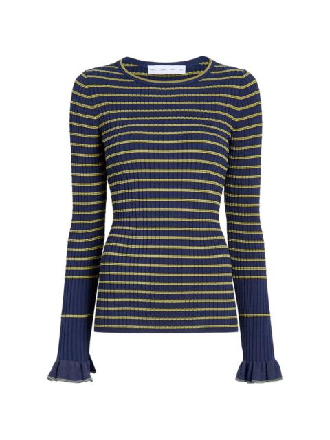Proenza Schouler Yasmine striped ruffled sweater