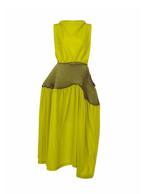 ISSEY MIYAKE Winding Solid Sleeveless Dress
