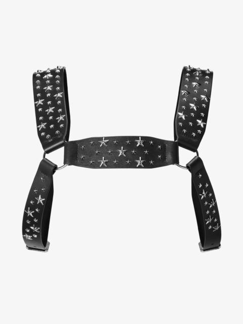 JIMMY CHOO Jimmy Choo noir kei ninomiya All Stars Harness
Black Smooth Calf Leather Harness with  Metal Multi S