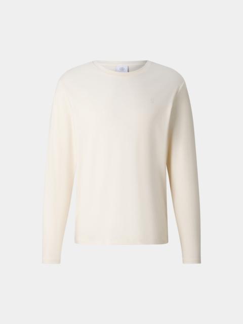 BOGNER Arvid Cotton Long-Sleeve Shirt in Off-White