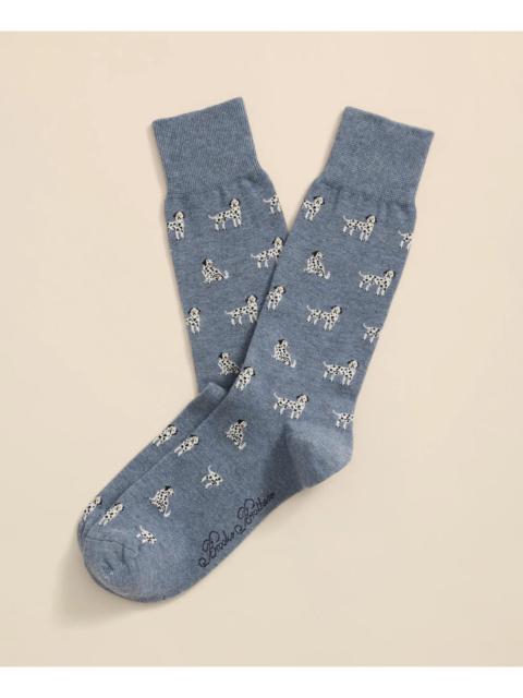 Brooks Brothers Cotton-Blend Dalmatian Socks