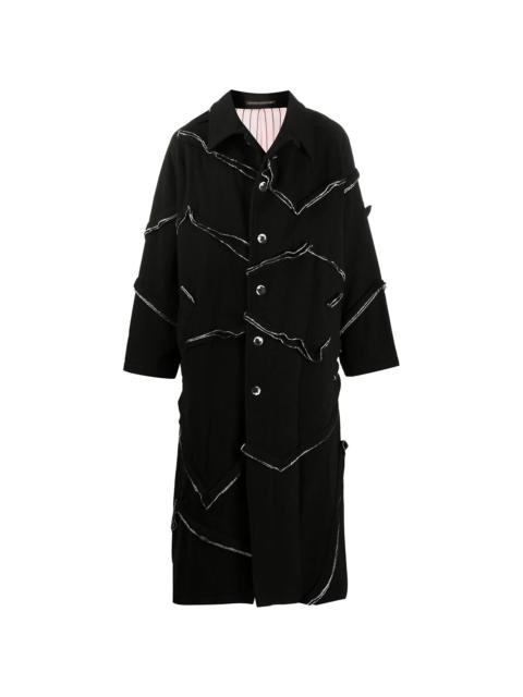 Yohji Yamamoto textured trim coat