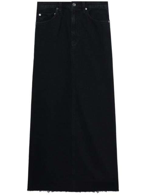 AGOLDE Hilla denim maxi skirt
