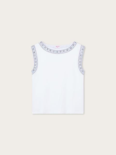 PUCCI T-SHIRT WITH METALLIC DETAILS