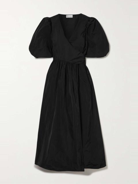 REDValentino Abito taffeta wrap maxi dress