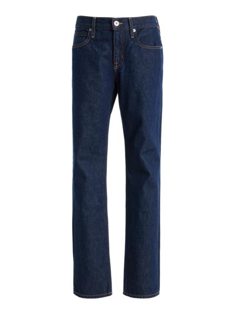 SLVRLAKE Isabel Rigid Low-Rise Slim-Leg Jeans blue