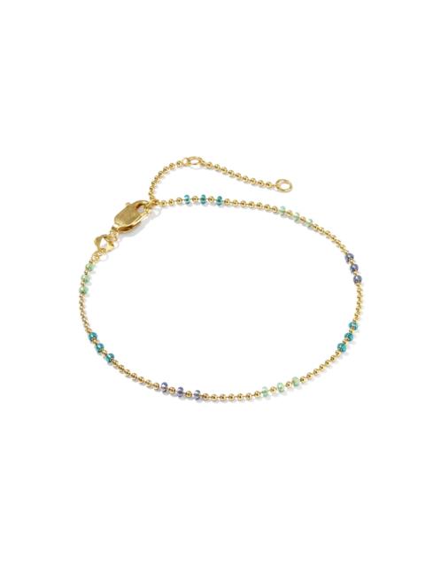 KENDRA SCOTT Alice Color Beaded 14k Gold-Filled Chain Bracelet