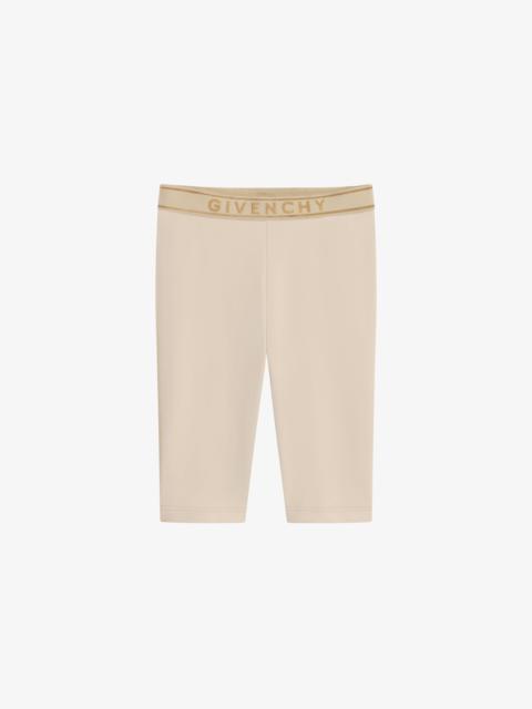 Givenchy CYCLING SHORTS IN STRETCH JERSEY WITH GIVENCHY 4G BELT