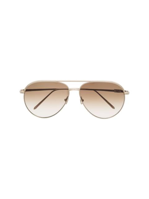 22kt gold-plated Roberts pilot-frame sunglasses