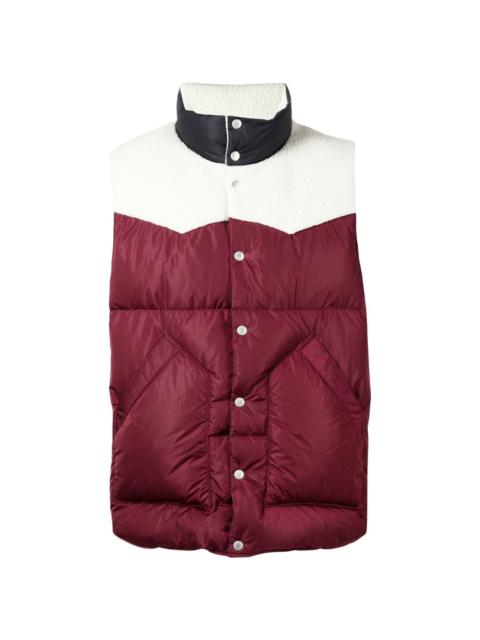 UNDERCOVER colour-block padded down gilet