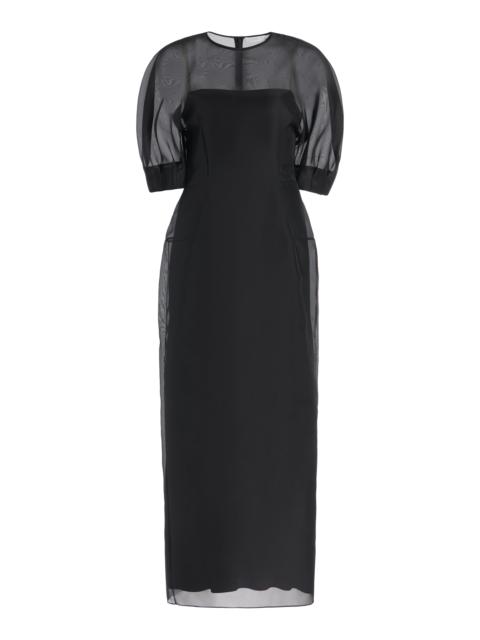 GABRIELA HEARST Coretta Sheer Dress with Slip in Black Silk Organza