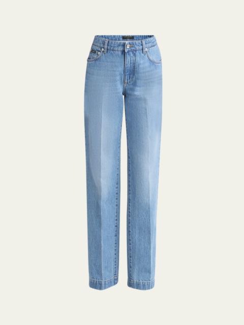 Dolce & Gabbana Old Crisp Straight Leg Denim Pants
