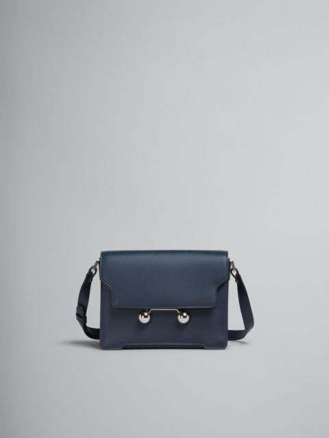 Marni DEEP BLUE LEATHER TRUNKAROO MEDIUM SHOULDER BAG