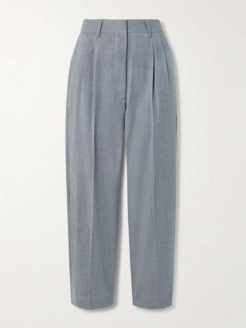 BLAZÉ MILANO Fox Pleated Wool-twill Straight-leg Pants