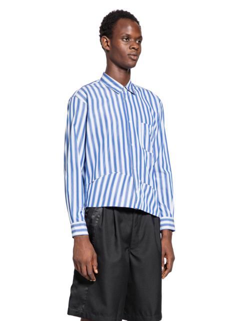 Spliced-Striped-Pocket-Shirt