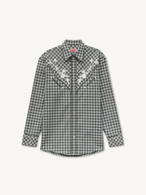 KENZO 'KENZO Wildflower' embroidered western shirt in wool cotton