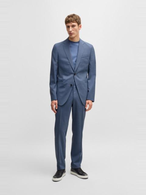 BOSS SLIM-FIT SUIT IN PATTERNED STRETCH CLOTH