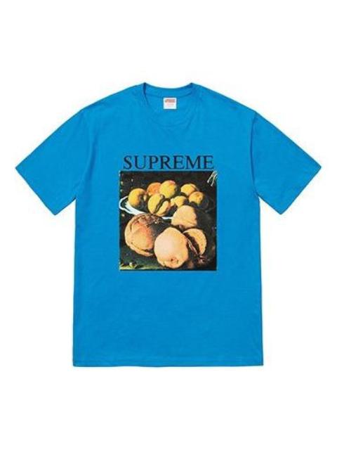 Supreme FW18 Still Life Tee Bright Blue Printing Short Sleeve Unisex SUP-FW18-023