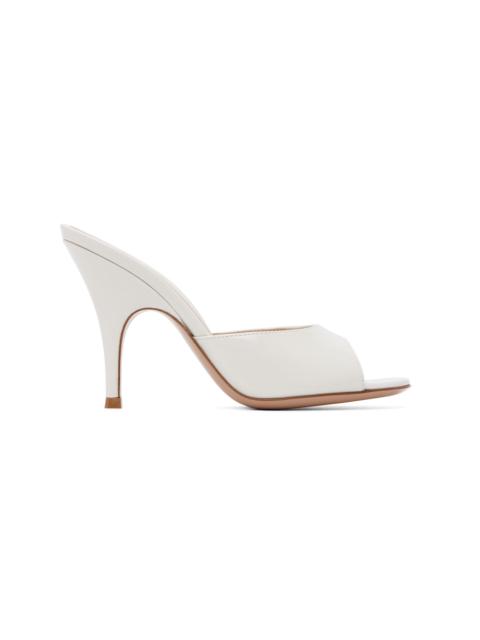 Gianvito Rossi Off-White Sofia Mule 95 Heeled Sandals