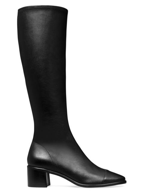 TORY BURCH Women's Cap-Toe 55MM Leather Knee-High Boots - Perfect Black