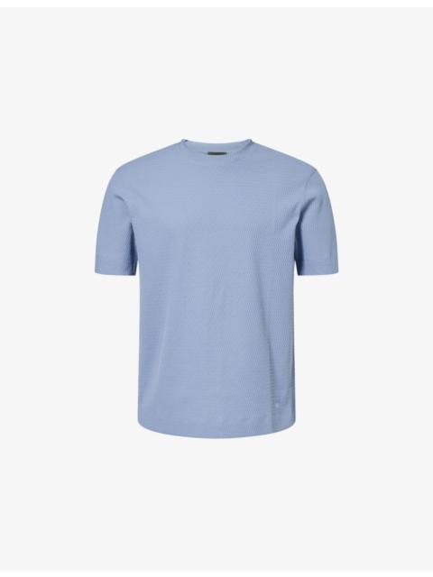 EMPORIO ARMANI Jacquard Weave Cotton T-Shirt