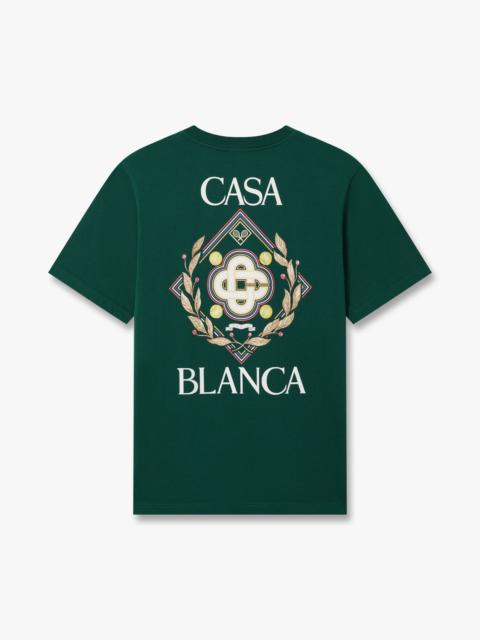 CASABLANCA Green Championship Short Sleeve T‑Shirt