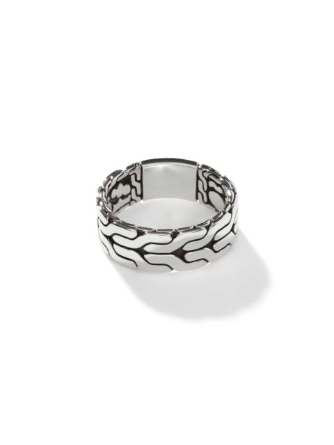 JOHN HARDY Men's Carved Chain Band Ring, Sterling Silver, 8MM