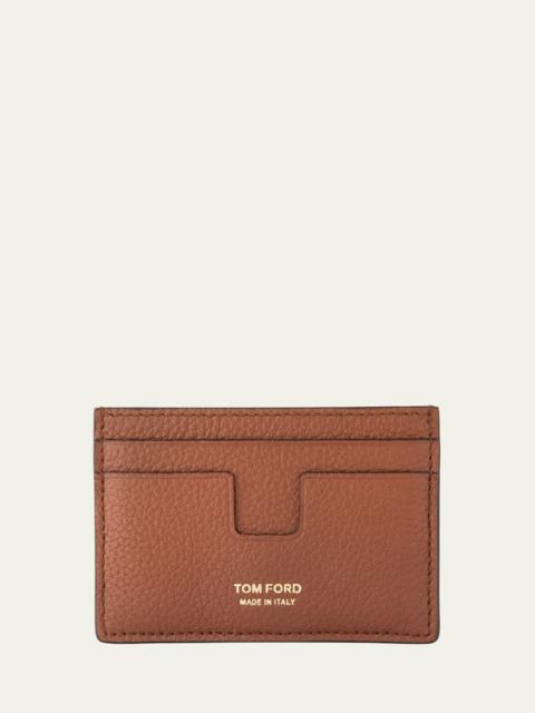Men's Soft Leather T Line Card Holder