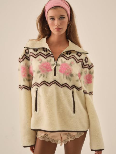 For Love & Lemons Posey Sherpa Pullover