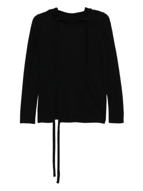 Yohji Yamamoto side-split hoodie