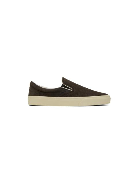 TOM FORD Brown Jude Slip-On Sneakers