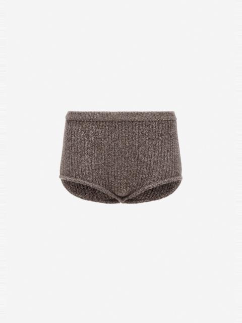 MAGDA BUTRYM Wool knit shorts in brown