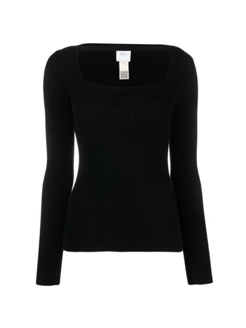 PATOU long-sleeve knitted top