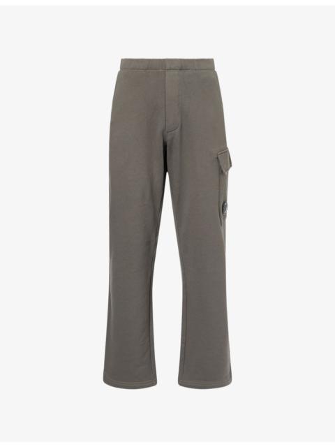 C.P. Company Diagnakl Raised Straight-Leg Cotton-Jersey Jogging Bottoms