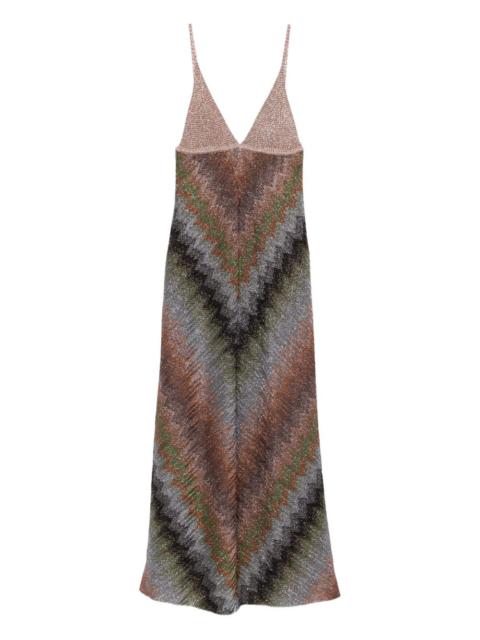 Missoni V-neck chevron maxi dress