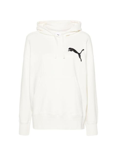 x Swarovski cotton hoodie