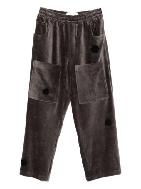 Song for the Mute appliqué-detail corduroy pants