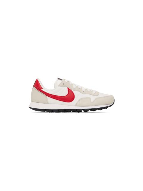 Nike White & Red Air Pegasus 83 Sneakers