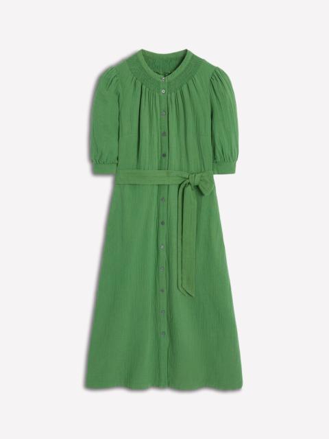 BODEN Ada Double Cloth Midi Dress-Paradise Green