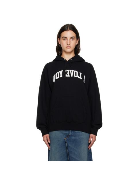 UNDERCOVER slogan-print cut-out detailing sweatshirt | REVERSIBLE