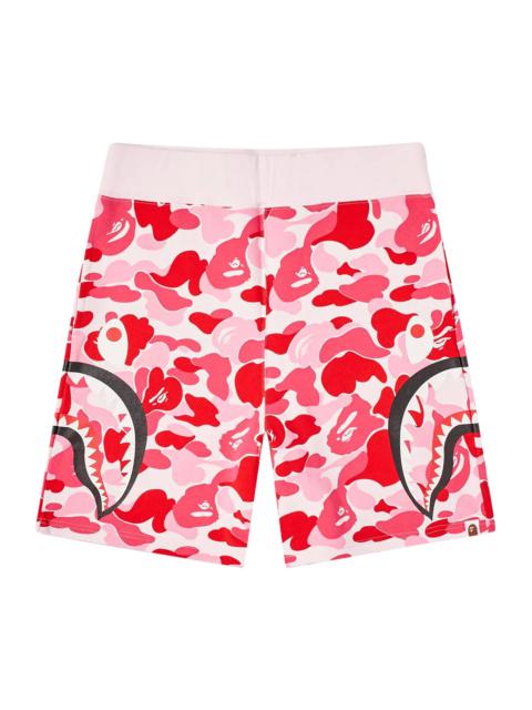 BAPE Big ABC Camo Slide Shark Sweat Shorts 'Pink'