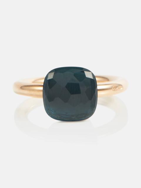Pomellato Nudo 18kt gold ring with London Blue topaz