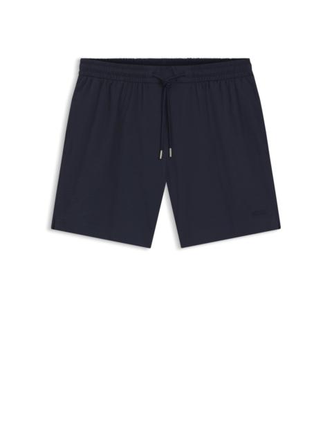 BOSS QUICK-DRY SWIM SHORTS IN STRETCH SEERSUCKER