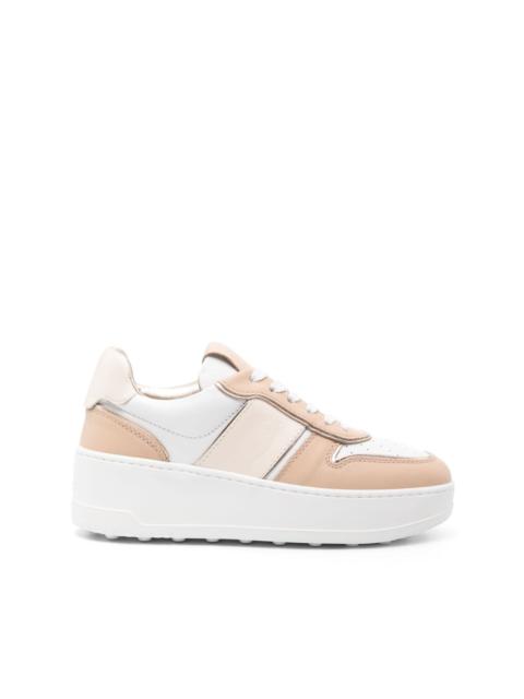 Tod's panelled low-top leather sneakers