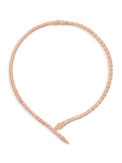 BVLGARI Women's Serpenti Viper 18K Rose Gold & Diamond Choker - Pink Gold