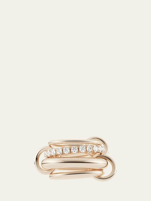 Spinelli Kilcollin Luna Rose 4-Link Ring with Diamonds